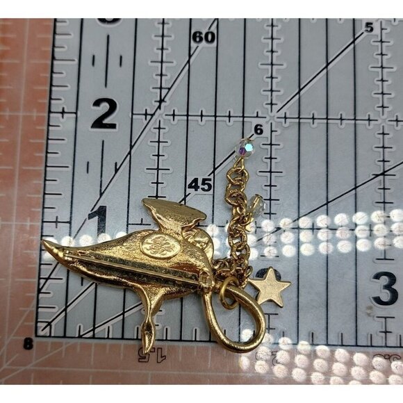 Kirks Folly Alladin Lamp Broock 18k Gold Plated Aurora Borealis Rhinestones - Picture 15 of 15